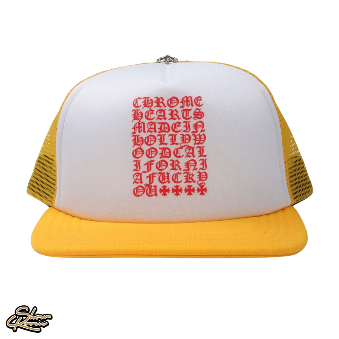 Chrome Hearts Eyechart Trucker Hat 