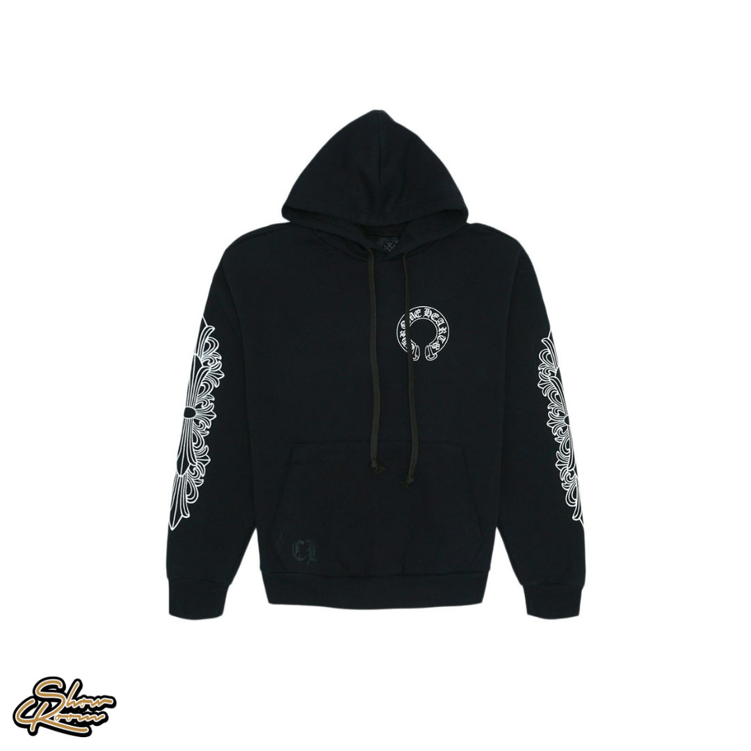 Chrome Hearts Horse Shoe Floral Hoodie 
