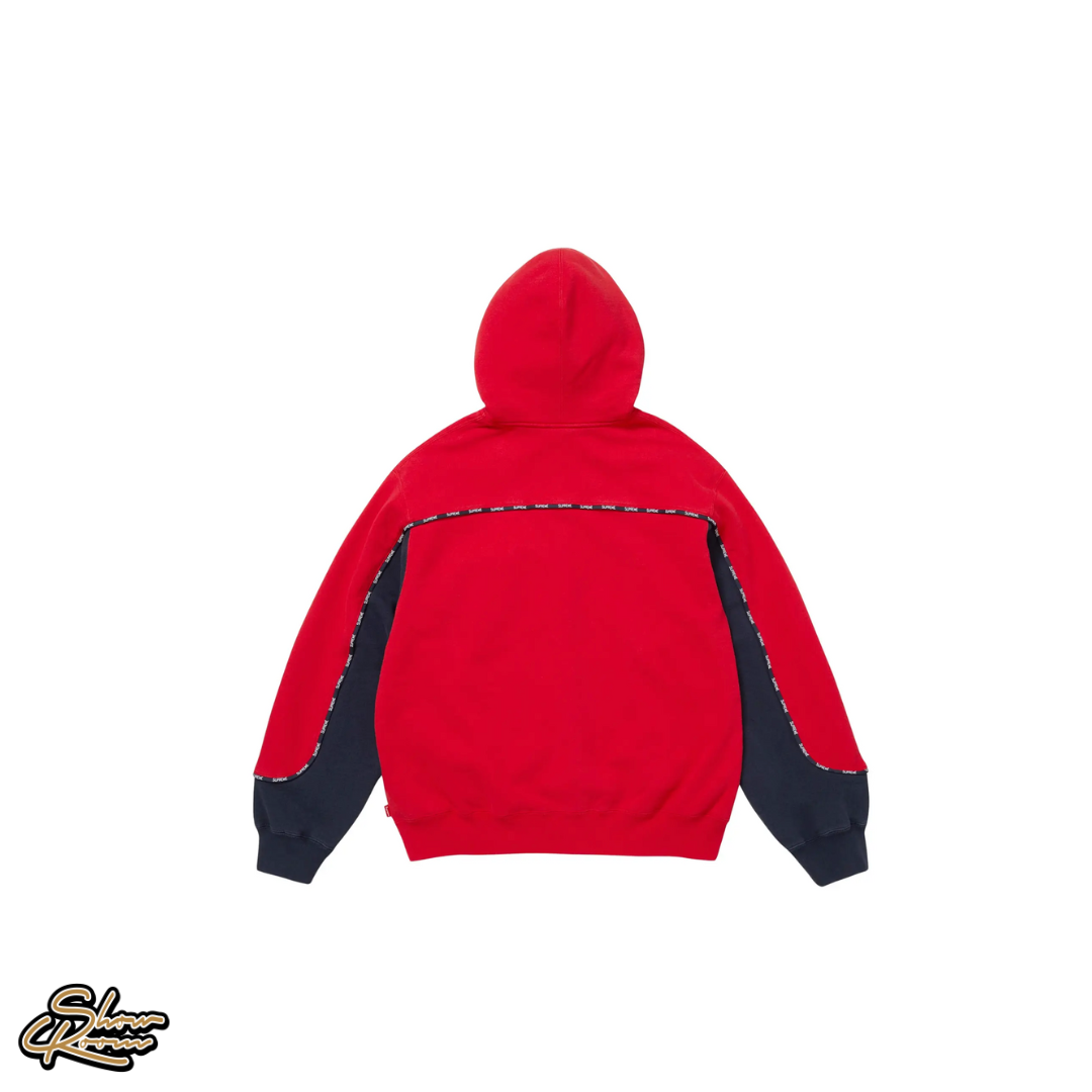 Supreme Piping Zip Up Hooded Sweatshirt 