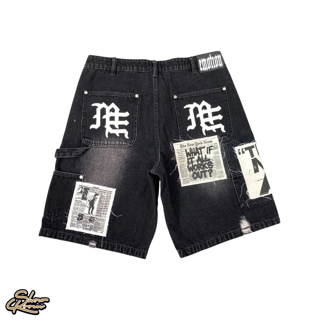 Mixed Emotions Ai Denim Shorts 