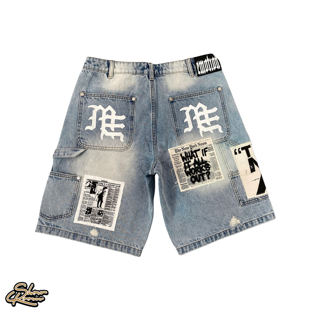 Mixed Emotions Ai Denim Shorts 