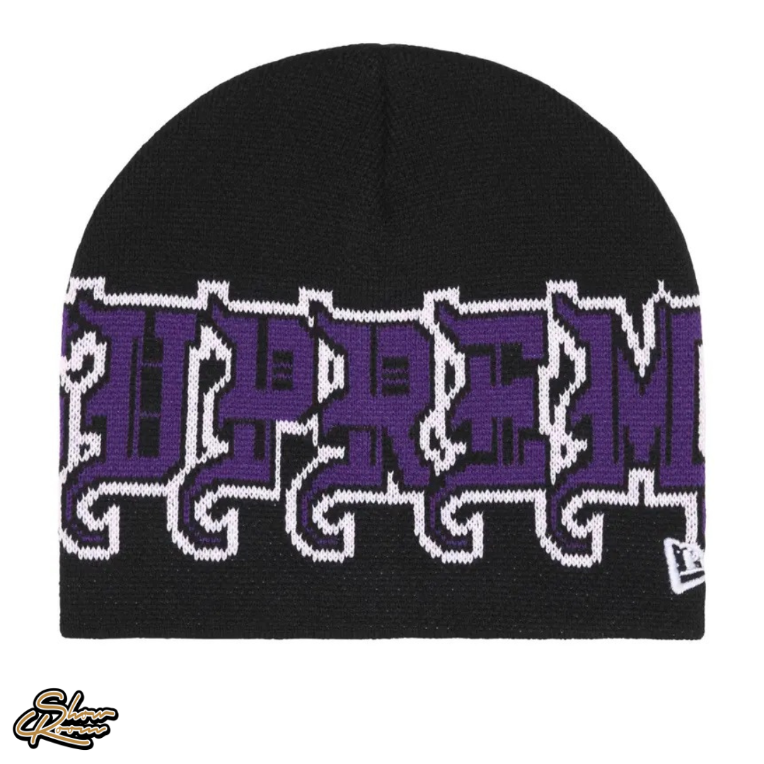 Supreme New Era Outline Beanie “Black”
