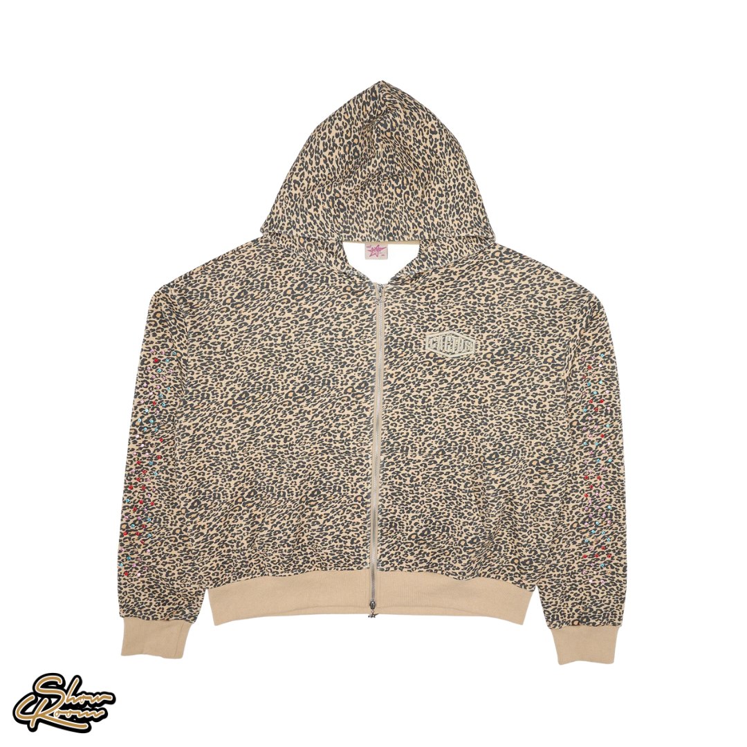 AZVA Crystal Cactus Zip Up Hoodie 