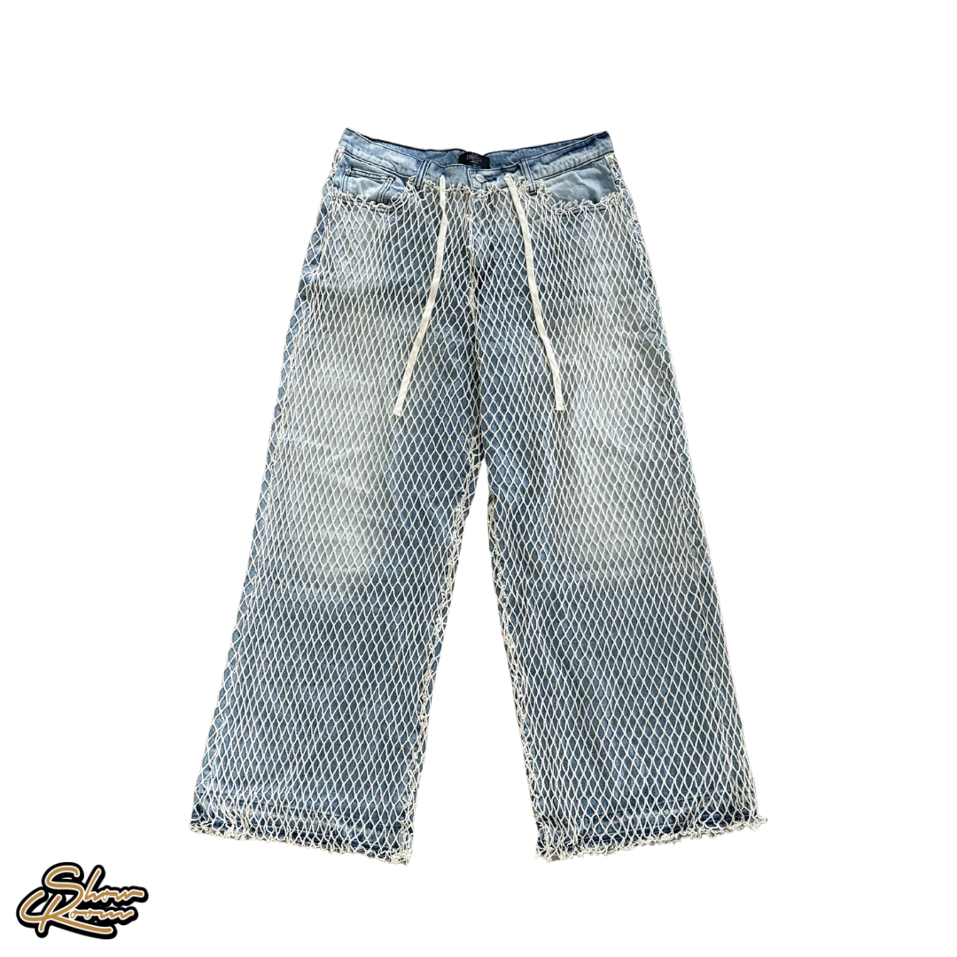HMDD Fishnet Denim Pants 