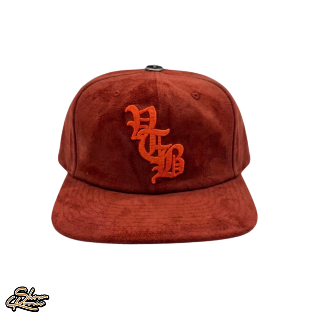 Vertebrae Rust Suede Snapback Hat 
