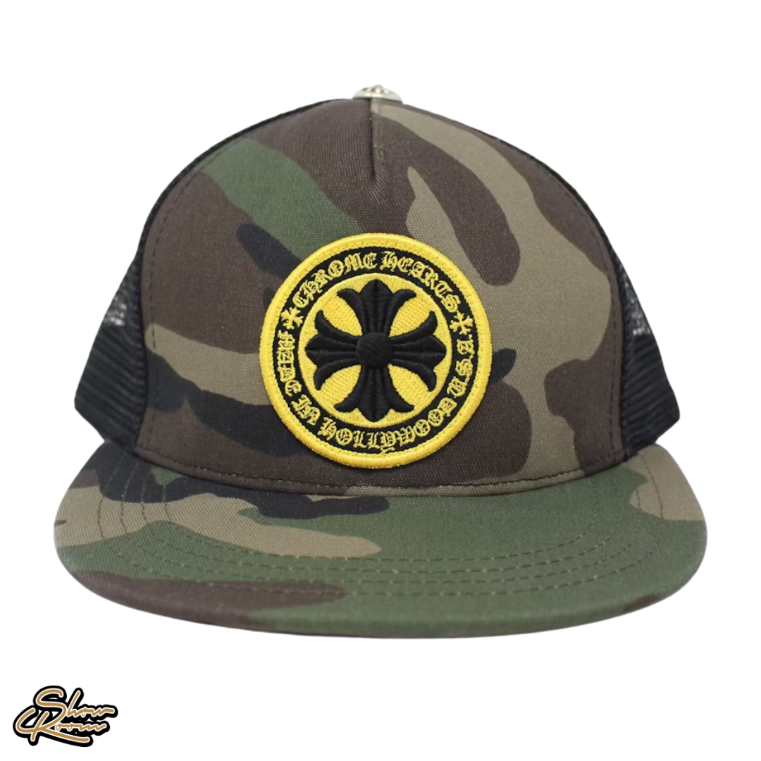 Chrome Hearts Plus Cross Seal Stamp Trucker Hat 